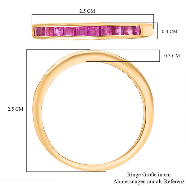 D'Joy AA burmesischer Rubin Ring und Ohrringe image number 8