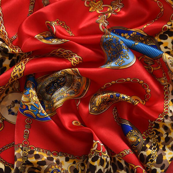 LA MAREY Maulbeerseidenschal, Rot image number 6