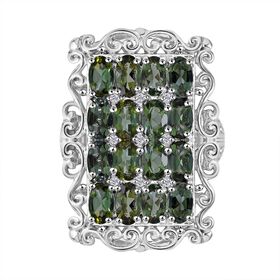 Grüner Turmalin und Zirkon-Ring - 3,70 ct.
