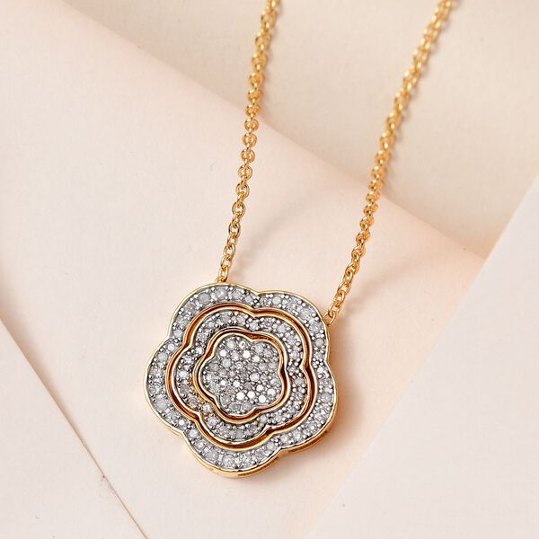 Weißer Diamant austauschbarer Anhänger mit Kette - 0,50 ct. image number 3