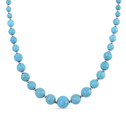 Blaue Howlit Halskette, 45+5 cm Extender - 160 ct. image number 0