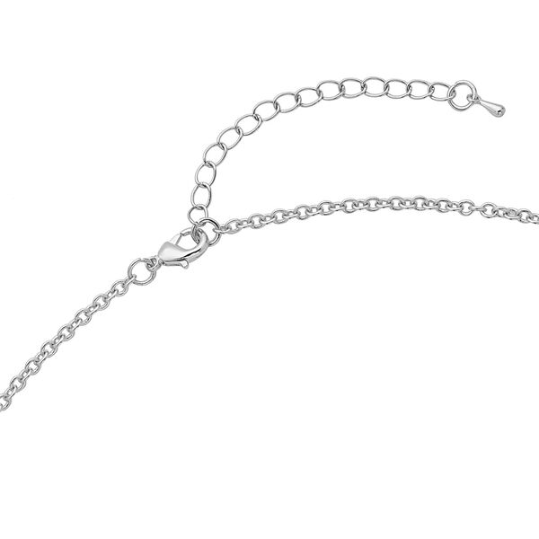 Weiße Kristall-Halskette in Silberton - 20 ct. image number 5