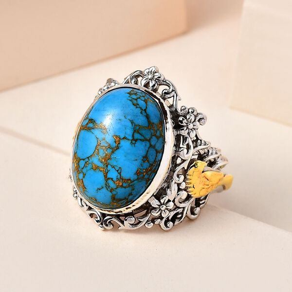 Blauer Mojave T&uuml;rkis-Ring - 9,07 ct. image number 2