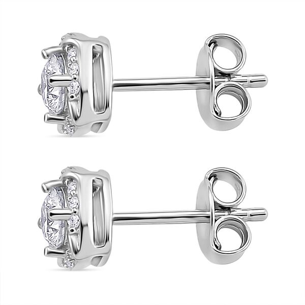 RADIANTA GRA zertifiziert Moissanit (D-VVS) Ohrringe 925 Silber rhodiniert ca. 0.72 ct image number 4