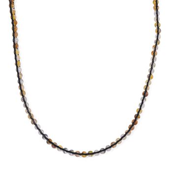 Flexible mehrfarbige H&auml;matoid-Quarz Halskette - 80 ct.