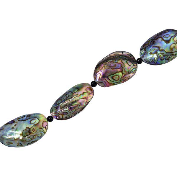 Abalone Muschel Halskette, ca. 45 cm + 5 cm Extender, Reine Legierung image number 4
