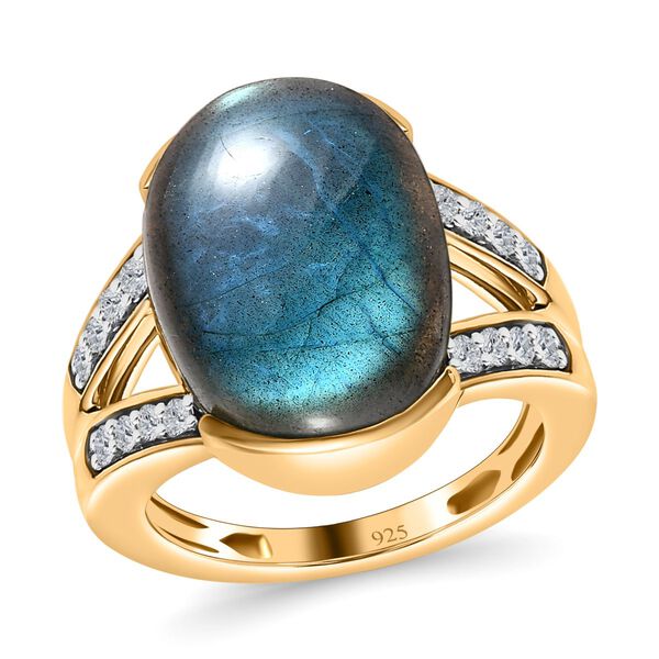 AAA Labradorit und Zirkon Ring - 11,27 ct. image number 3