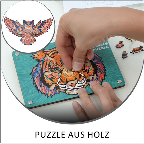 A3 Puzzle aus Holz, Tiger image number 1