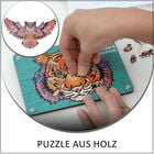 A3 Puzzle aus Holz, Wolf image number 1
