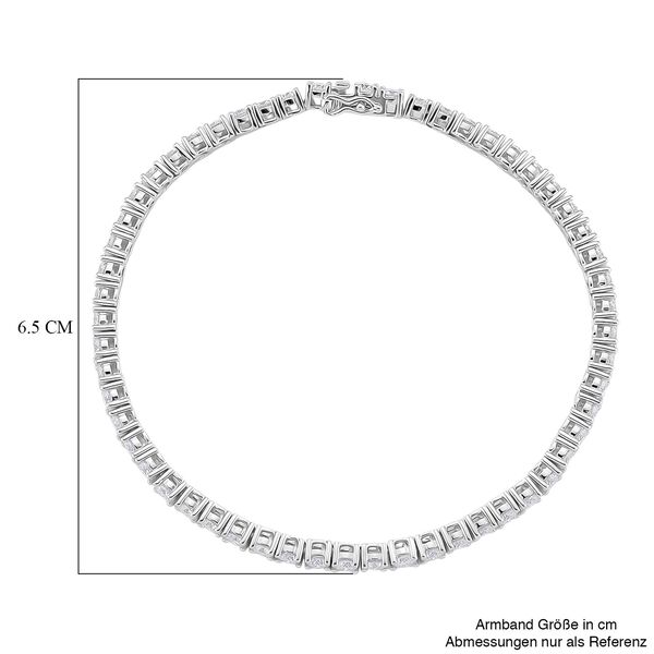 RADIANTA GRA zertifiziert Moissanit (D-VVS) Armband ca. 20 cm 925 Silber rhodiniert ca. 6.67 ct image number 5