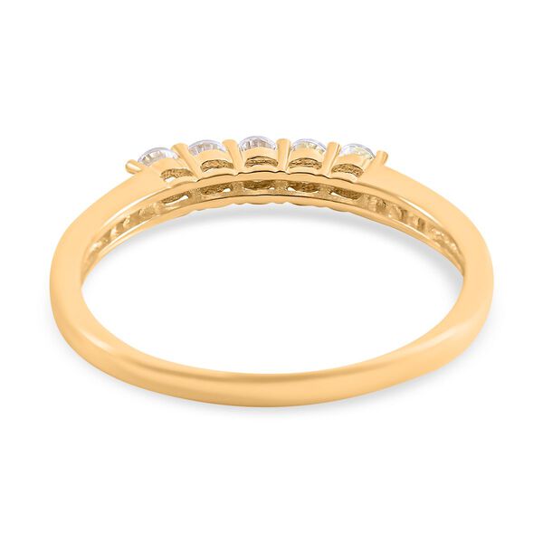 LUSTRO STELLA - Wei&szlig;er Zirkonia-Ring, 925 Silber vergoldet - 1,35 ct. image number 4