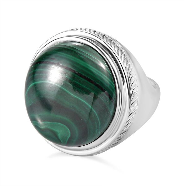 Malachit Ring Edelstahl (Gr&ouml;&szlig;e 16.00) ca. 34,88 ct image number 0