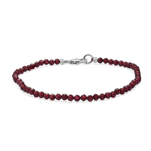 Roter Granat Armband ca. 19 cm 925 Silber rhodiniert ca. 16,00 ct. image number 0