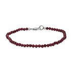 Roter Granat Armband ca. 19 cm 925 Silber rhodiniert ca. 16,00 ct.