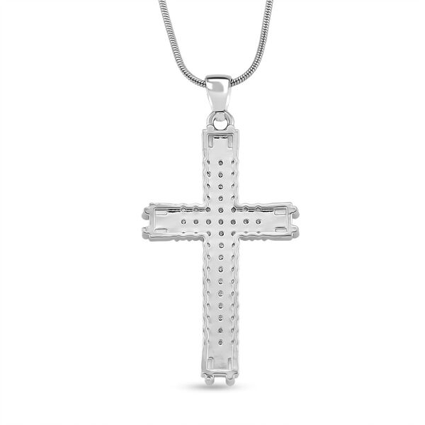 Wei&szlig;er Zirkonia Halskette ca. 52 cm Nickelfreies Messing image number 4