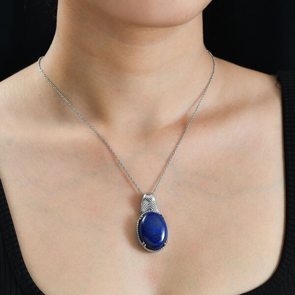Lapislazuli Anhänger mit 45cm Kette - 26 ct. image number 2