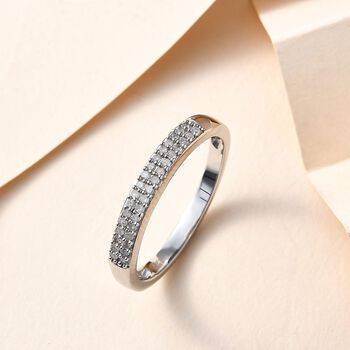 Wei&szlig;er Diamant-Bandring - 0,20 ct.