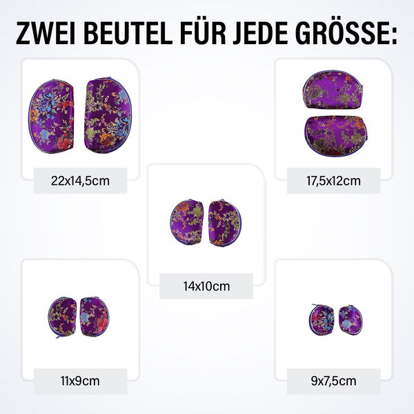 10er-Set Schmuckbeutel, lila image number 5
