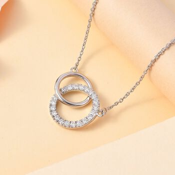 Moissanit Halskette, 45 cm - 0,77 ct.