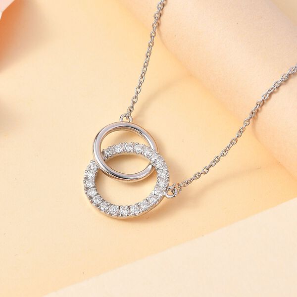 Moissanit Halskette, 45 cm - 0,77 ct. image number 2