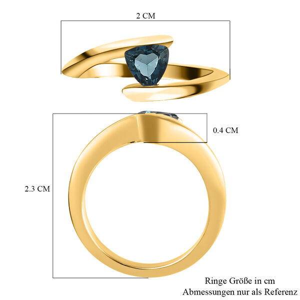 London Blau Topas Ring, ca. 0,58 ct image number 7