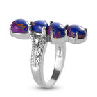 Lila Türkis bypass Ring Edelstahl  ca. 4,59 ct image number 2