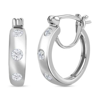 Moissanit Ohrringe 925 Silber rhodiniert ca. 0.62 ct