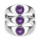 Afrikanischer Amethyst Ring Edelstahl (Größe 16.00) ca. 1,46 ct