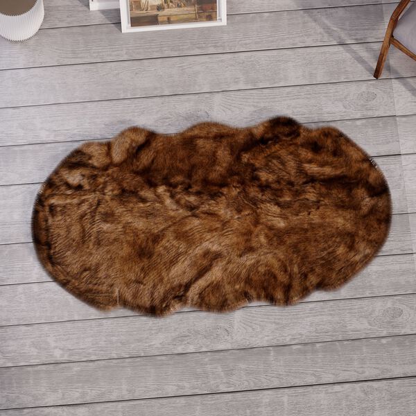 Kunstfell Teppich, braun image number 2