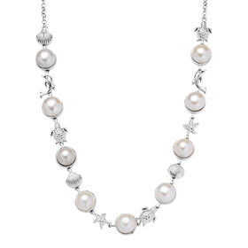 EVER TRUE Süßwasser Perle (9-9.5 mm) Halskette ca. 50 cm Nickelfreies Messing 41.32 ct