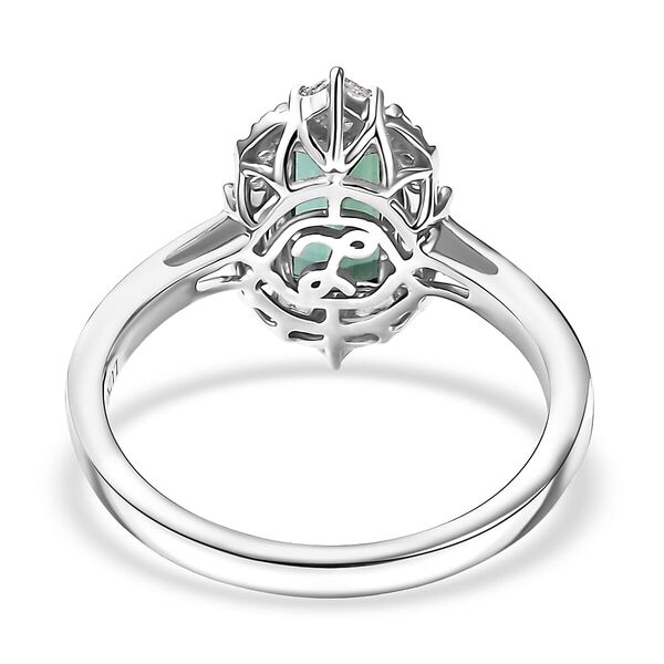 LUXORO AAA Pirineu Lagoon Tourmaline, Wei&szlig;er Diamant Ring 417 Gold (Gr&ouml;&szlig;e 20.00) ca. 1,62 ct image number 4