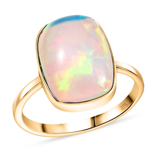 AAA Natürlicher, äthiopischer Welo Opal Ring in 375 Gold - 4,24 ct. image number 4