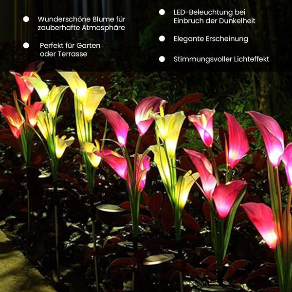 Calla Lily: Solarbetriebene Blume mit LEDs image number 3