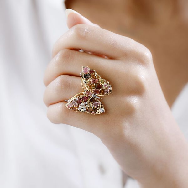 GP Trionfo Kollektion - mehrfarbiger Turmalin, Zirkon und blauer Saphir-Ring - 4,26 ct. image number 3