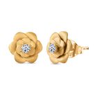 LUXURIANT DIAMOND - Lab Grown Diamant SI-GH Ohrringe 925 Silber 750 Gelbgold Vermeil ca. 0.20 ct