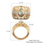 Natürlicher Äthiopischer Opal und Zirkon Ring 925 Silber 585 Vergoldet image number 6