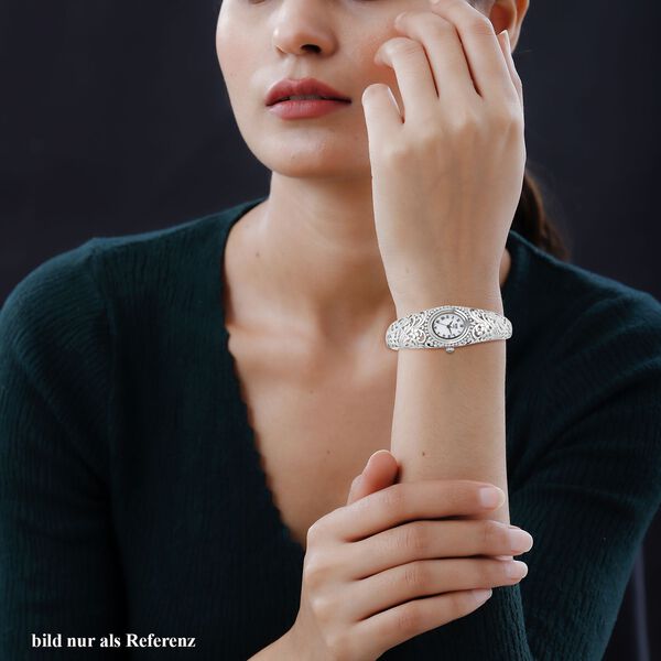 Royal Bali Kollektion - EON 1962 Armreif mit Schweizer Uhrwerk Armbanduhr, wasserdicht, 19 cm image number 2