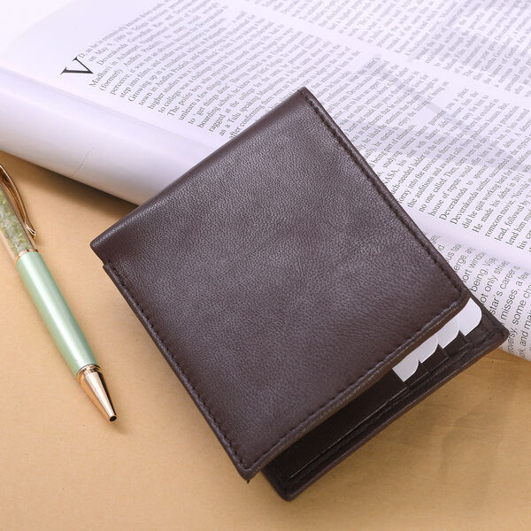 Klassische Bifold Geldb&ouml;rse, 100% echtes Leder, RFID gesch&uuml;tzt, braun image number 2