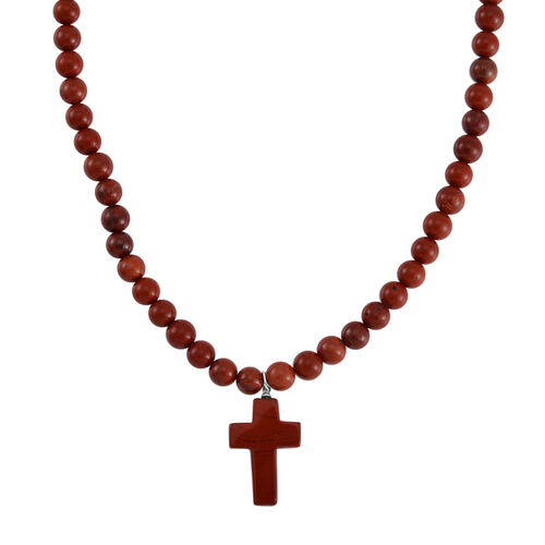 Roter Jaspis Halskette, ca. 50 cm, ca. 265.00 ct image number 0