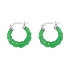 2er Set - Grüne Jade Armband und Ohrringe Schmuckset, 925 Silber rhodiniert ca. 129.00 ct image number 5