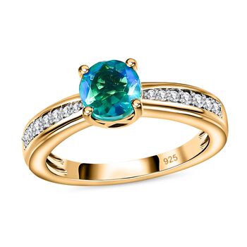 Pfau Triplett Quarz und Zirkon Ring - 1,25 ct.