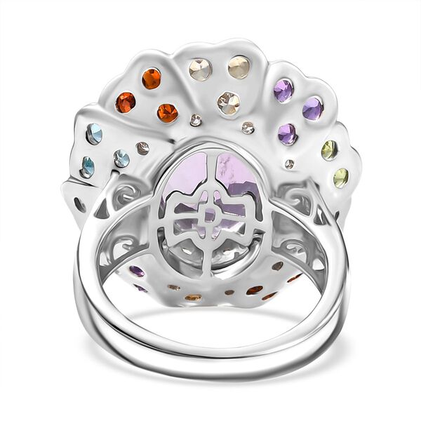 D'Joy AAA Rose De France Amethyst und Multi Edelstein Ring - 8 ct. image number 5