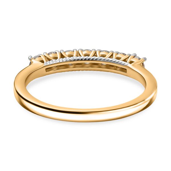 Lab Grown Diamant SI-GH Ring 925 Silber 750 Gelbgold Vermeil (Größe 17.00) ca. 0,50 ct image number 5