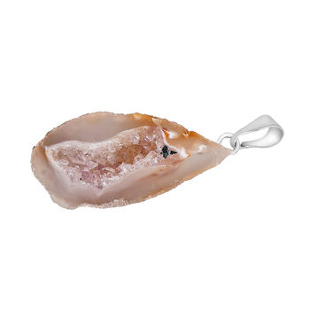 Drusy Quarz Anh&auml;nger, silberfarben ca. 30.00 ct