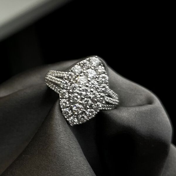 New York Kollektion - Weißer Diamant VS EF Ring in 585 Weißgold- 2 ct. image number 6