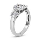 LUSTRO STELLA Hergestellt mit ZIRKONIA Ring 925 Silber Platin-Überzug (Größe 16.00) ca. 1,31 ct image number 3