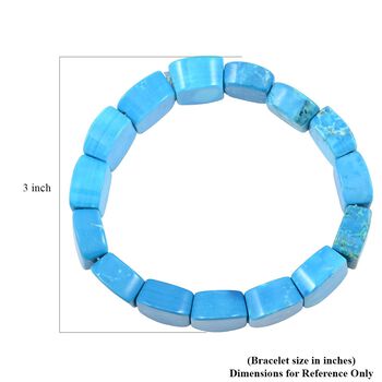 Blauer Howlit Armband Flexibel cm ca. 192.45 ct