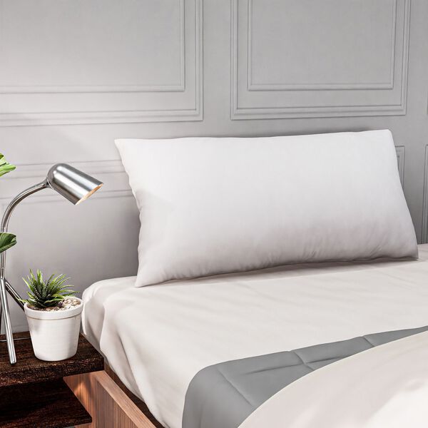 Serenity Night Daunenkissen und Seidenkissenbezug, 40x80 cm, Perlmutt