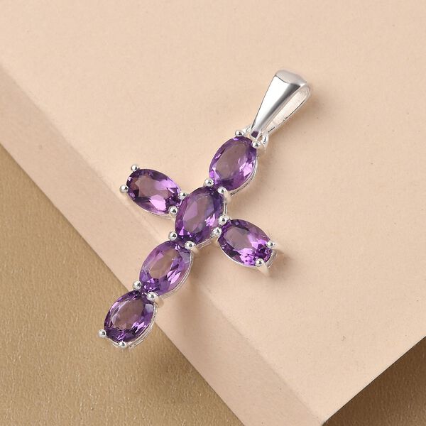 Afrikanischer Amethyst Kreuz-Anhänger - 2,70 ct. image number 3