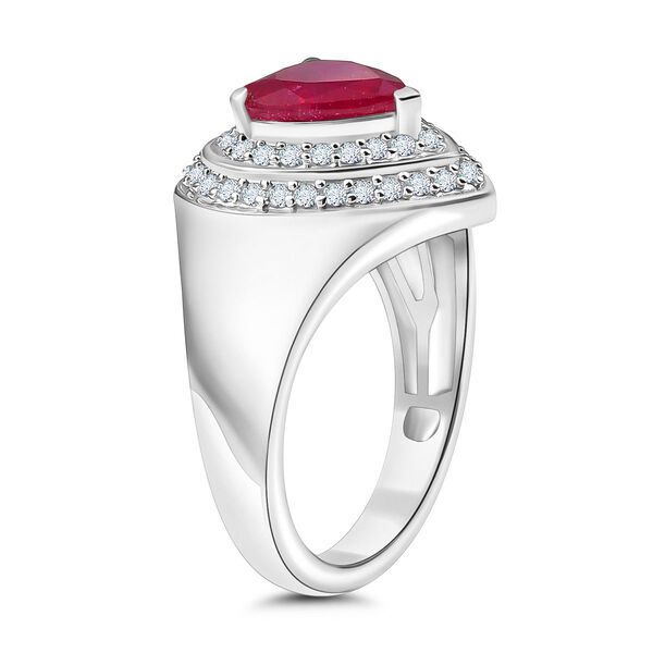 Afrikanischer Rubin  und Zirkon Ring - 3,24 ct. image number 4